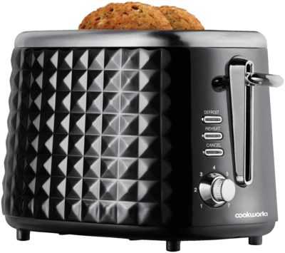 Cookworks Textured Toaster - Black.